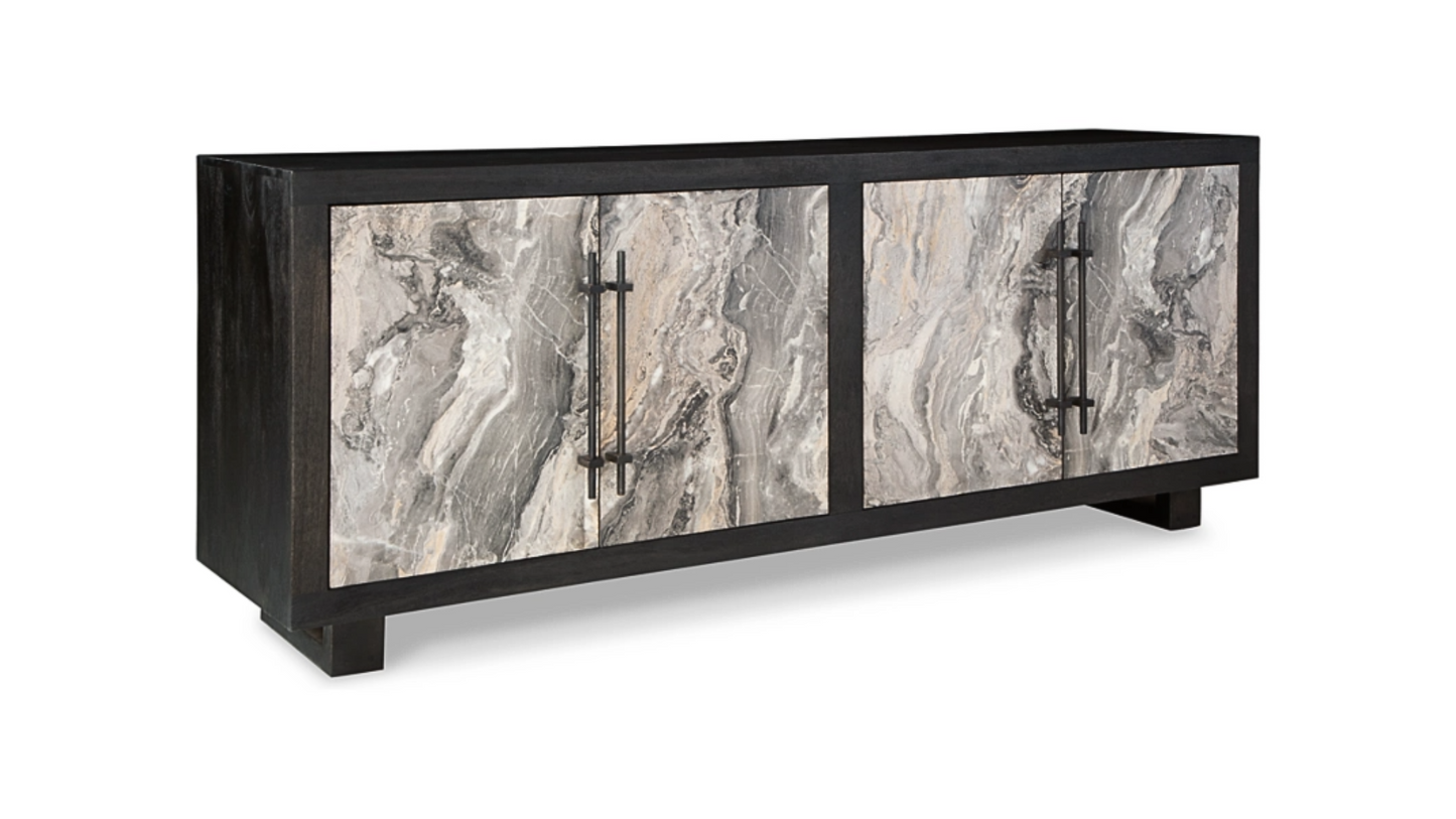 TV Stand - Lakenwood 4 Door Accent Cabinet