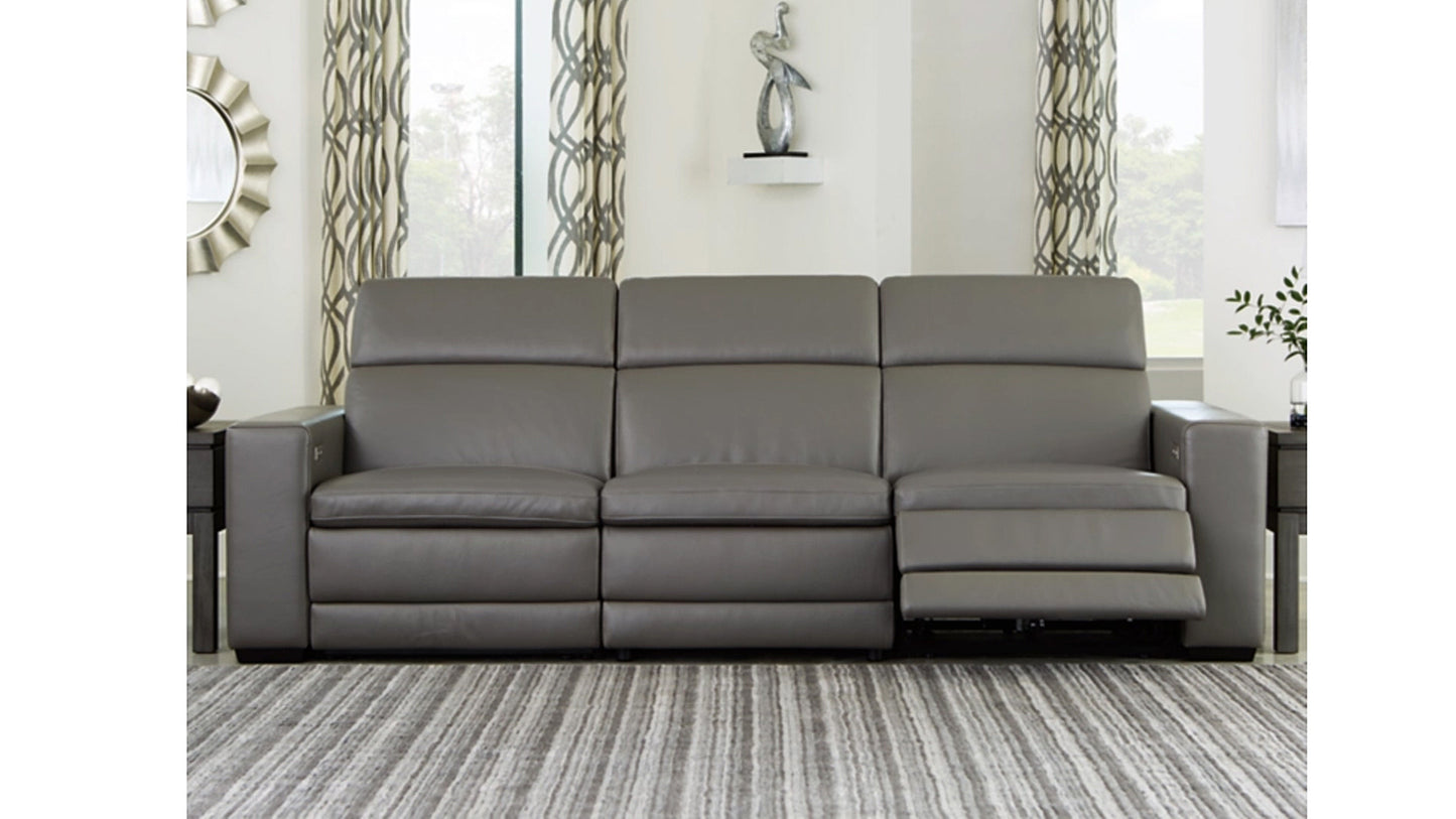 Sofa - Texline 3 Piece Power Leather Sofa
