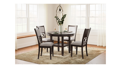 Dining Table- Langwest table and 4 Chairs (Set of 5)