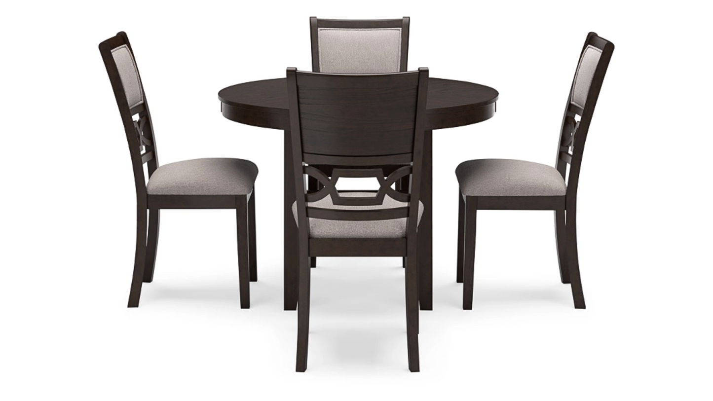 Dining Table- Langwest table and 4 Chairs (Set of 5)